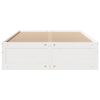 vidaXL Bedframe zonder matras met lades grenenhout wit 150x200 cm