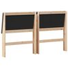 vidaXL Gestoffeerd hoofdbord Taupe 160 cm Massief grenenhout