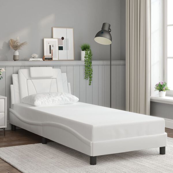 vidaXL Bedframe "Viana" zonder matras kunstleer wit 80x200 cm