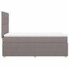 vidaXL Boxspring met matras stof taupe 100x200 cm