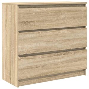 vidaXL Dressoir 80x35x76 cm spaanplaat sonoma eikenkleurig