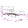vidaXL Bedframe met hoofdbord massief hout wit 140x190 cm