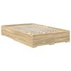 vidaXL Bedframe met lade met hoofdeinde met opslag Bewerkt hout