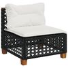 vidaXL 9-delige Loungeset met kussens poly rattan zwart