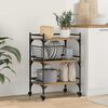 vidaXL Keuken Trolley Artisan Eiken 50 x 35 x 75.5 cm Bewerkt hout