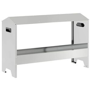 vidaXL Kippen voederbak Zilver 81 x 32 x 53,5 cm Gegalvaniseerd staal