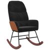 vidaXL Schommelstoel fluweel zwart