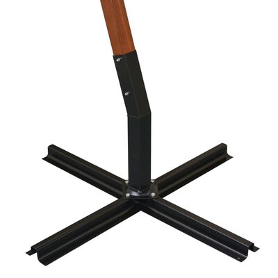 313772 vidaXL Hanging Parasol with Pole Black 3,5x2,9 m Solid Fir Wood