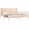 vidaXL Bedframe met hoofdbord massief hout