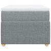 vidaXL Boxspring met matras stof lichtgrijs 100x200 cm