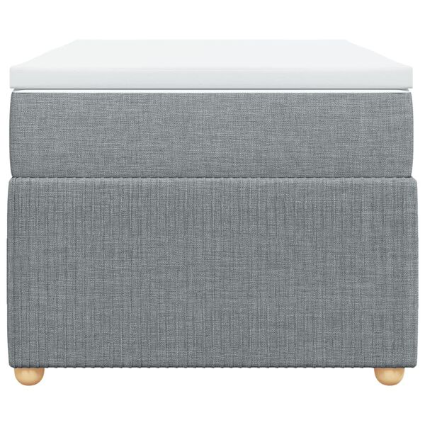 vidaXL Boxspring met matras stof lichtgrijs 100x200 cm