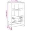 vidaXL Hoge kast 68x39x111,5 cm staal antracietkleurig