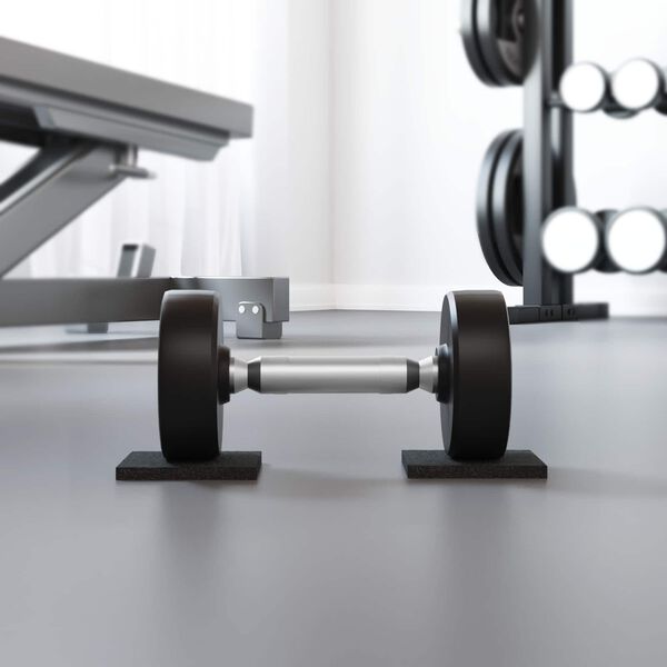 vidaXL Rubberen Pad Zwart Rubber