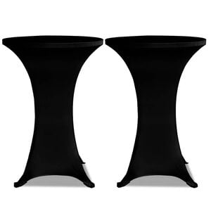 vidaXL Statafelhoes Stretch &Oslash;60cm Zwart (2 stuks)