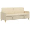 vidaXL Bank met opslag Cr&egrave;mekleurig 192 x 78 x 87 cm Polyester