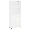 vidaXL Hoge kast 69,5x34x180 cm bewerkt hout wit