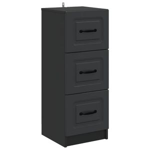 vidaXL Ladenkast Zwart 33 x 34,5 x 87 cm Bewerkt hout