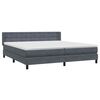 vidaXL Boxspring met matras fluweel donkergrijs 200x210 cm