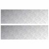 vidaXL Trap Tread 2 st 100 x 30 cm Zilver Aluminium Rechthoekig