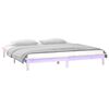 vidaXL Bedframe LED massief hout 160x200 cm
