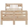 vidaXL Bed met boekenkast zonder matras massief grenenhout 135x190 cm