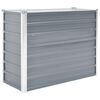 vidaXL Plantenbak verhoogd 100x40x77 cm gegalvaniseerd staal grijs