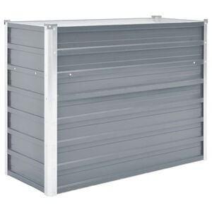 vidaXL Plantenbak verhoogd 100x40x77 cm gegalvaniseerd staal grijs