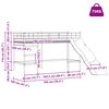 vidaXL Kinder loft bedframe met glijbaan Wit en Antraciet 100 x 190 cm