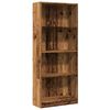 vidaXL Boekenkast 60x24x143 cm bewerkt hout oud houtkleurig
