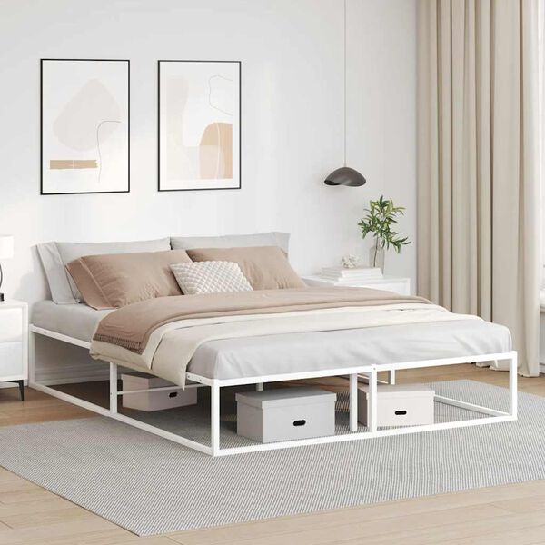 vidaXL Bedframe zonder matras 160x200 cm wit