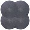 vidaXL Jute placematten 4 st Donkergrijs 100% Tossa Jute