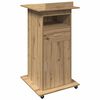 vidaXL Podium Artisan Eiken Bewerkt hout 55 x 55 x 107 cm