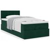 vidaXL Ottoman bed met matras 90x200cm fluweel donkergroen