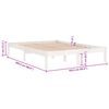 vidaXL Bedframe massief grenenhout wit 160x200 cm