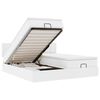 vidaXL Ottoman bed met matrassen 160x200cm kunstleer wit