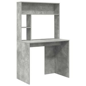 vidaXL Bureau Beton Grijs 91 x 50 x 149 cm Bewerkt hout