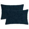 vidaXL Kussensloop 2 st HEERLEN Marineblauw 50 x 70 cm