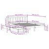 vidaXL Bedframe zonder matras massief grenenhout wit 135x190 cm