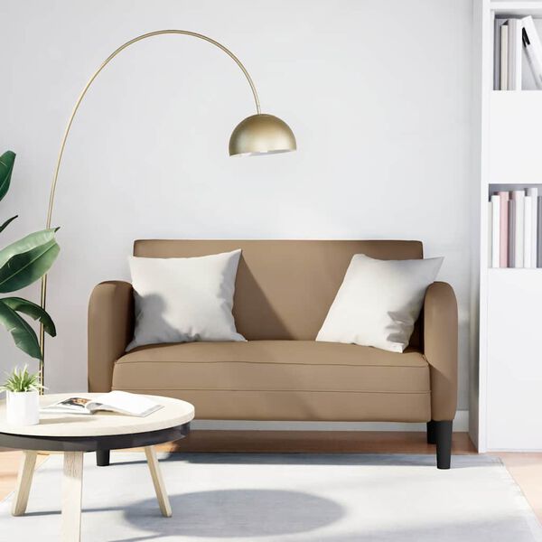 vidaXL Loveseat bank cappuccino 110 cm kunstleer