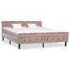 vidaXL Bedframe fluweel roze 160x200 cm