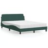 vidaXL Bed met matras "Dover" fluweel donkergroen 140x190 cm