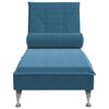 vidaXL Massage chaise longue met bolster fluweel blauw