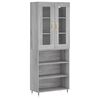 vidaXL Hoge kast 69,5x34x180 cm bewerkt hout grijs sonoma eikenkleurig