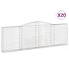 vidaXL Schanskorven 20 st gewelfd 400x30x120/140 cm ijzer