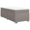 vidaXL Boxspring met matras stof taupe 90x200 cm