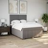 vidaXL Boxspring met matras stof taupe 140x190 cm