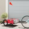 vidaXL Fietstrailer oxford stof en ijzer rood