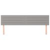 vidaXL Hoofdborden 160x5x78/88 cm stof lichtgrijs