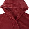 vidaXL Badjas Hoodie Bordeaux Rood l Flanel