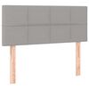 vidaXL Boxspring met matras stof lichtgrijs 80x200 cm